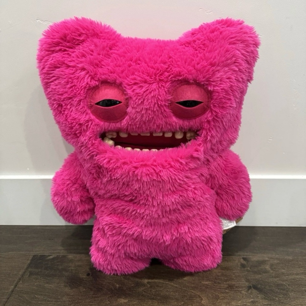 Mr. Buttons FUGGLER BIGG FUGG Plush XL 18” Pink Monster Teeth Jumbo Limited Ed.
